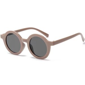 (Round) brown frame gray