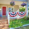 oly-a9b581d9a6b8450cc2d0d4df1b849a71 Wholesale 4th Of July Independence Day Decorations Foldable Semi-Circular Flag Outdoor Courtyard Arrangement Fan-Shaped Polyester Simple