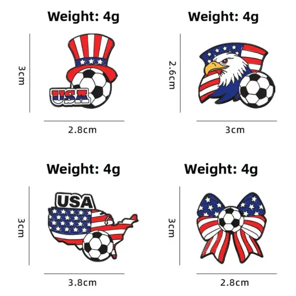 Wholesale National Flag Brooch Pin In Zinc Alloy, Perfect Accessory For Football World Cup