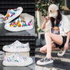 Wholesale Eva Hole Shoes Women's Beach Non-slip Seaside Wading Tracing Creek Shed Shoes Women's Summer Outer Wear Slippers