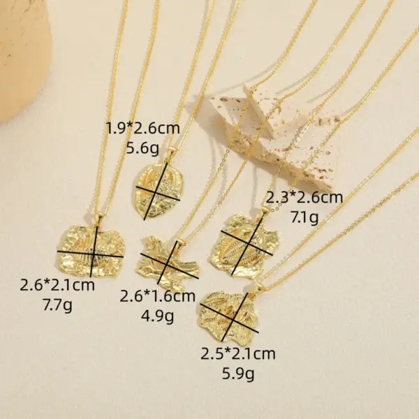 Wholesale Hot-Selling Retro Fashion Dinosaur Design Pendant Collarbone Chain Copper Necklace Halloween Matching