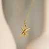 Wholesale 201 Stainless Steel 304 Stainless Steel Ferroalloy Sun Heart Shape Flower Electroplating Ion Plating (IP) Real Gold Plated Simple Style Waterproof Non Tarnish Cable Chain Gold Pendant Necklace