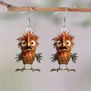 Unique Rooster Earrings