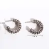 Wholesale 1 Pair Simple Style Classic Style C Shape Semicircle Plating Brass Bullet Backs Ear Studs
