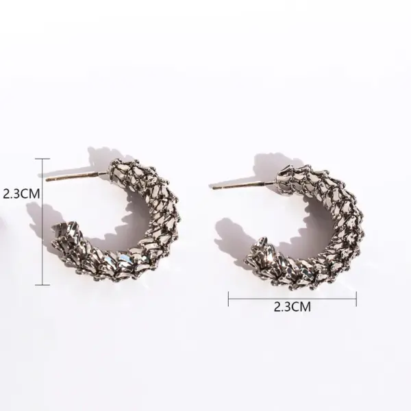 Wholesale 1 Pair Simple Style Classic Style C Shape Semicircle Plating Brass Bullet Backs Ear Studs