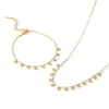 Wholesale PVD Coated Real Gold Plated Geometric Stainless Steel Fashion Waterproof Non Tarnish 304 Stainless Steel Necklace