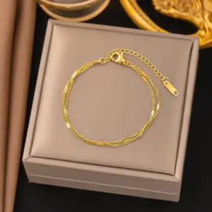 [Sle141] Side Flat Chain / Gold