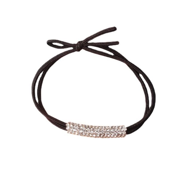 Wholesale Korean Style Fragrant Style High Elastic Head Rope for Women's Style Super Flash Rhinestone Hair Ring Hair Rope Crystal Small Rubber Tendon
