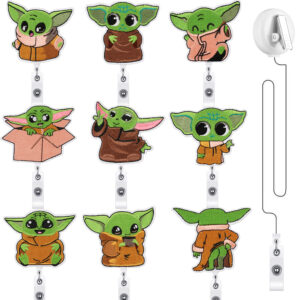 oly-aa3daee404443f1da5dc9151f04ce26f Wholesale Howling day alien baby easy pull-up button embroidery cloth paste 360 degree rotation alligator clip embroidery patch