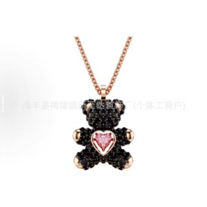 Smart black bear necklace