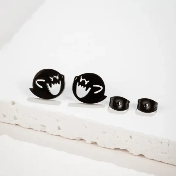 Wholesale PVD Coated 18K Gold Real Gold Plated Little Monster 304 Stainless Steel Funny Waterproof Non Tarnish Ear Studs
