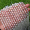 Wholesale Factory direct supply natural Clear Quarz white crystal loose beads DIY jewelry accessories bracelet beaded semi-finished products