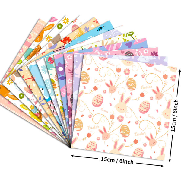 Wholesale 12 sheets/pack of Easter egg rabbit decoration hand account personalized DIY background material paper