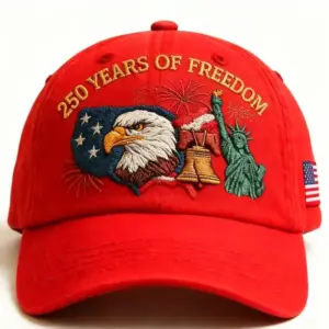 White-headed Eagle (Printed Version) Red / adjustable