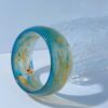 Wholesale Fashion Smudged Transparent Glitter Exaggerated Stylish Bracelet Round Resin Bracelet Style Stacked Bracelet