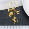 Wholesale Ancient Gold Simulation Western Cowboy Hat Boots Flaming Horse Keychain Jewelry Keychain