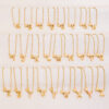 Wholesale Fashion Heart 26 English Letter Pendant Necklace Creative Versatile Peach Heart-Shaped Short Clavicle Chain