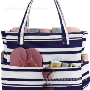 Mixed navy blue stripes