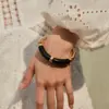 Wholesale Black Acrylic Bracelet Irregular Pattern Handmade Beaded Large Wide Jewelry Style - Nihaojewelry