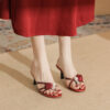 oly-aabf95556979d25d506dab53269d310a Wholesale High Heel Slippers Women’s Thin Heel Summer Outdoor Wear Flip-on Sandals Red Rose Sandals