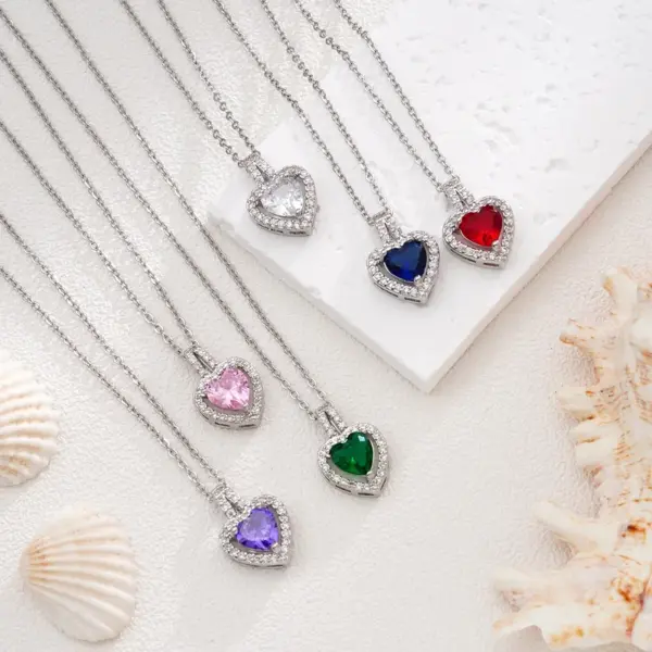 oly-aac9906f7bdcf30b4dedd1063ec9a560 Wholesale PVD Coated Real Gold Plated Heart Shape 304 Stainless Steel Copper Glam Waterproof Non Tarnish Earrings Necklace