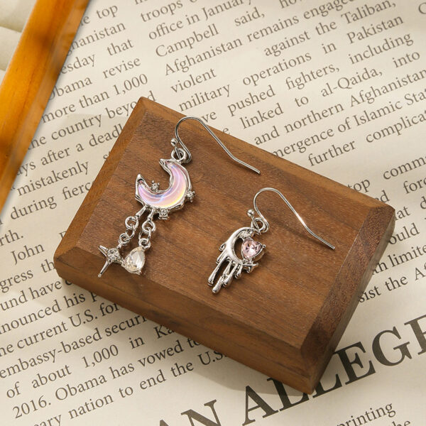 Wholesale Gunmetal Four-Pointed Star Earrings