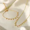 Wholesale PVD Coated Real Gold Plated Geometric Stainless Steel Fashion Waterproof Non Tarnish 304 Stainless Steel Necklace