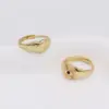 Wholesale Devil's Eye Unisex Ring In Copper With Zircon Inlay, Available In Gold