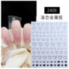 Wholesale Cyber Celebrous 3D Star Manure Sticker Liquid Metal Silver Adhesive Sticker Texturized Star Crocore Punk Nail Sticker