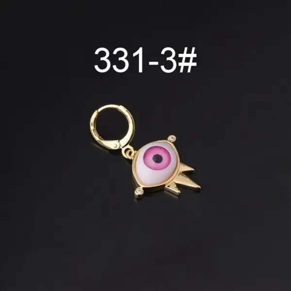 oly-ab12a986594cc5533c3105c0728f310e Wholesale Ear Cartilage Rings & Studs Ethnic Style Eye Copper Plating Artificial Gemstones