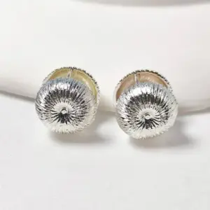 Silver / Fireworks Threaded Earrings