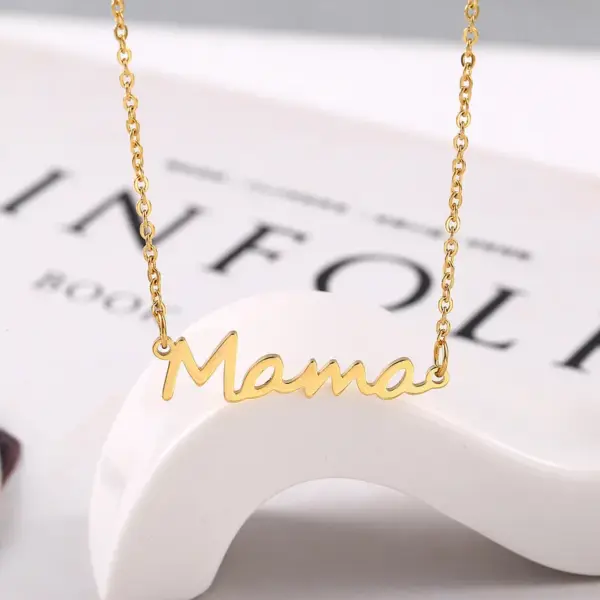 Wholesale Mama Letter Titanium Steel Plating Bracelets