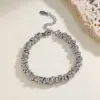 Wholesale PVD Coated Real Gold Plated 18K Gold Irregular Geometric 304 Stainless Steel Elegant Cute Romantic Waterproof Non Tarnish 304 Stainless Steel Lobster Trigger Clasp Closure Bracelets