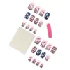 Wholesale Detachable American Flag Design Nail Stickers Striped Wearable Fake Nails Triangle French Style