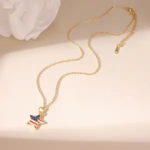 American Independence Day Necklace Stars
