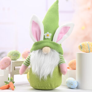 Easter knitted doll green