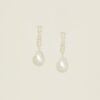 Wholesale Valentine's Day gift same shaped pleated pearl earrings baroque pearl earrings