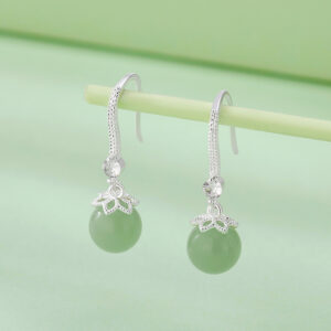 Wholesale  Hetian Jade  Women Valentine's Day Gift Earrings