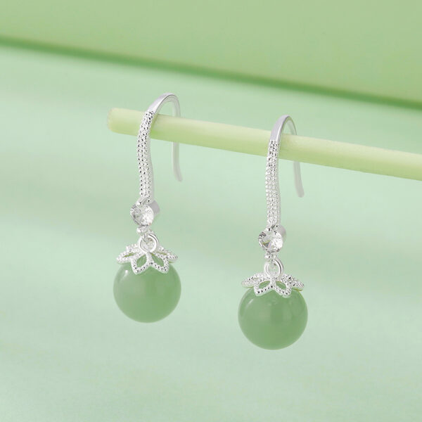 Wholesale  Hetian Jade  Women Valentine's Day Gift Earrings