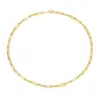 Wholesale Unisex Paper Clip Necklace With Hypoallergenic 316 Stainless Steel And 14K Real Gold PVD Coated Cuban Link Chain