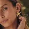 oly-ab9fbc1268ba7805a53f2e9cdba4c738 Wholesale 304 Stainless Steel Starfish Shell PVD Coated 18K Real Gold Plated Real Gold Plated Casual Beach Classic Style Waterproof Non Tarnish Cuban Link Chain Curb Chain Rings Earrings