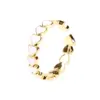 Wholesale Romantic Sweet Heart Shape Copper Enamel Plating 18k Gold Plated Open Rings