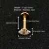 Wholesale 1 Piece Lip Rings Simple Style Solid Color 316L Stainless Steel Waterproof Non Tarnish Surgical Steel Zircon Vacuum Plating 18K Gold Plated Lip Rings