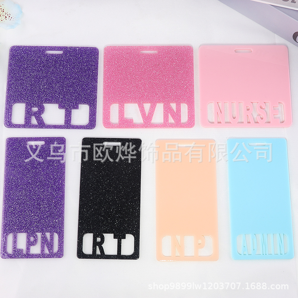 Wholesale New cross-border blank glitter acrylic hollow letters DIY pendant sign id logo