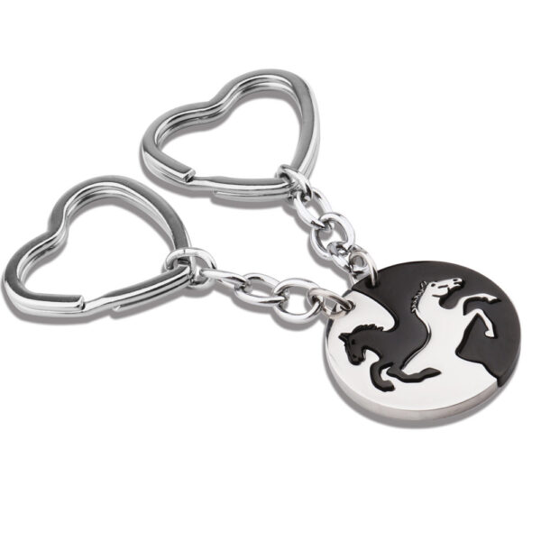 oly-abd6bad3e1eab4bc072832abc5fe31d5 Wholesale Heart-Shaped Keychain Men's Stainless Steel Niche Keychain Accessories Ring Car Key Chain Pendant Jewelry