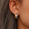 Wholesale 1 Pair Basic Simple Style C Shape Plating 304 Stainless Steel Ear Studs