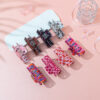 oly-ac24aeec886823bdcf0d3b9def52b964 Wholesale Simple and Versatile Hairpins for the Back of the Head, Women's Shark Clips, Valentine's Day Printed Rose Heart Clips