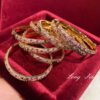 Wholesale Eco-friendly copper full diamond rose garden gradient pink diamond bracelet
