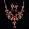 Wholesale Women Jewelry Set Earrings Jewelry Gold Plated Red/Blue/Purple Suitable for Party Wedding