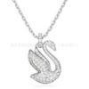 Wholesale Copper Evil Eye Necklace with Ethereal Tassels and a Dancing Swan Heart Collar Chain